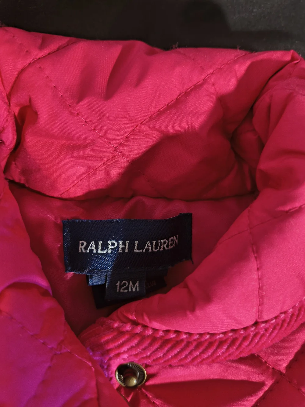 Ralph Lauren Girls Quilted Bright Pink Puffer Jacket